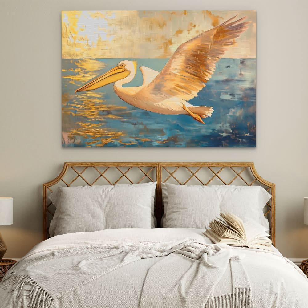 Wings of the Coast - Beige Wall Art for Living Room