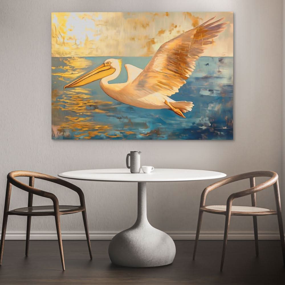 Wings of the Coast - Beige Beach Canvas Print