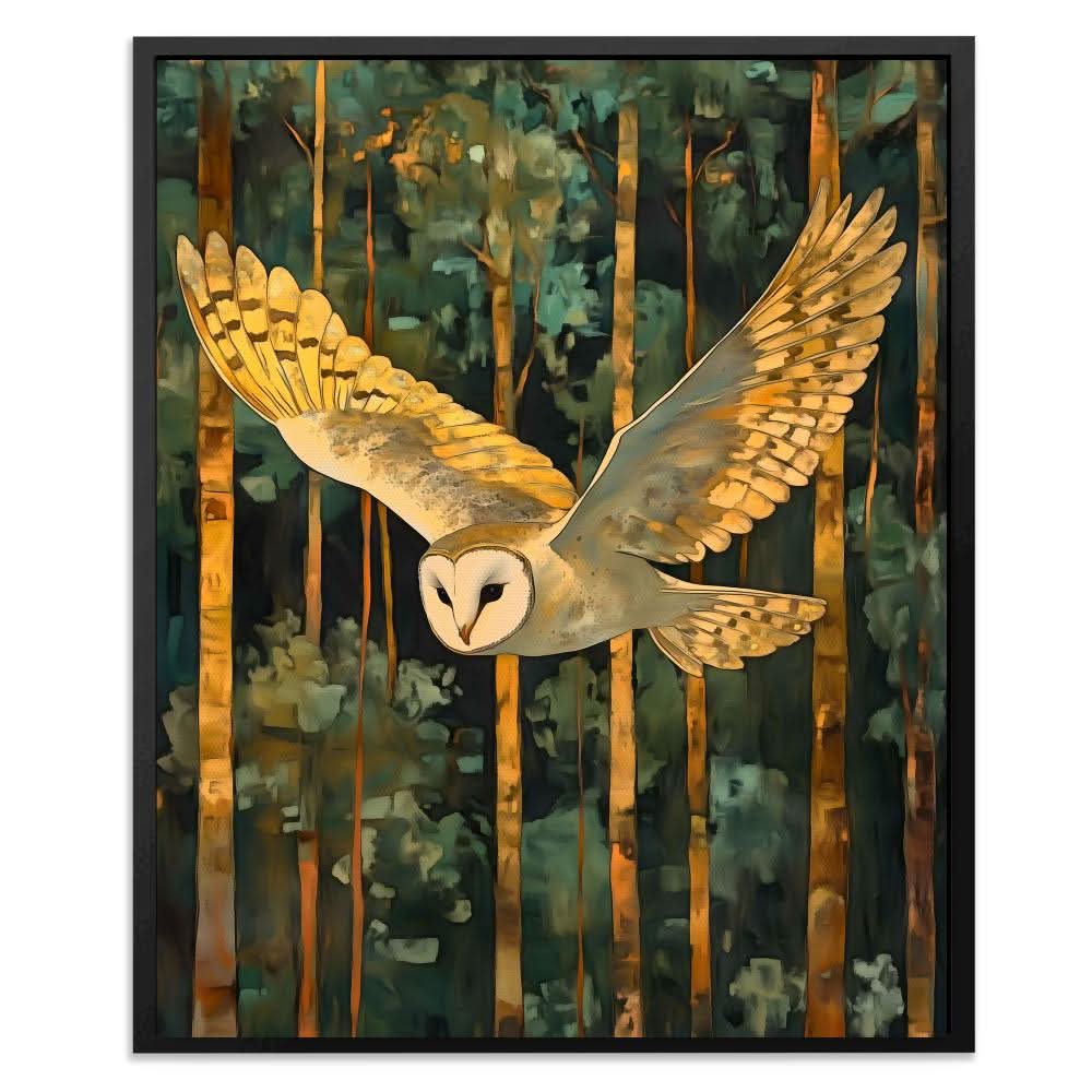 Wings of the Night - Birds of Prey Art for Hallway