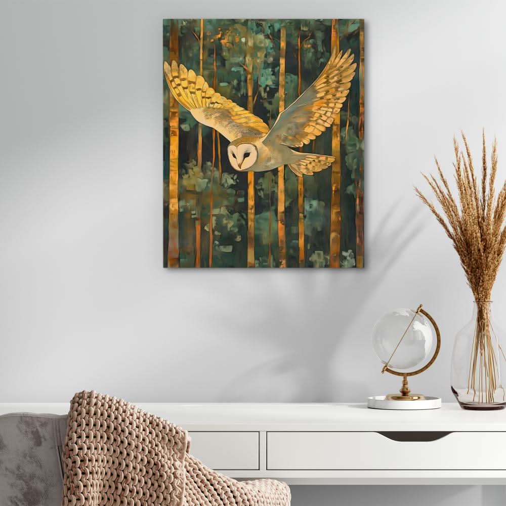 Wings of the Night - Dark Academia Wall Art in Black Frame