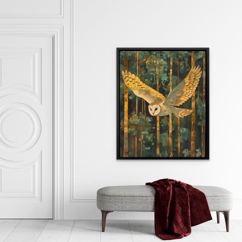 Wings of the Night - Earth Tones Wall Art for Home Office
