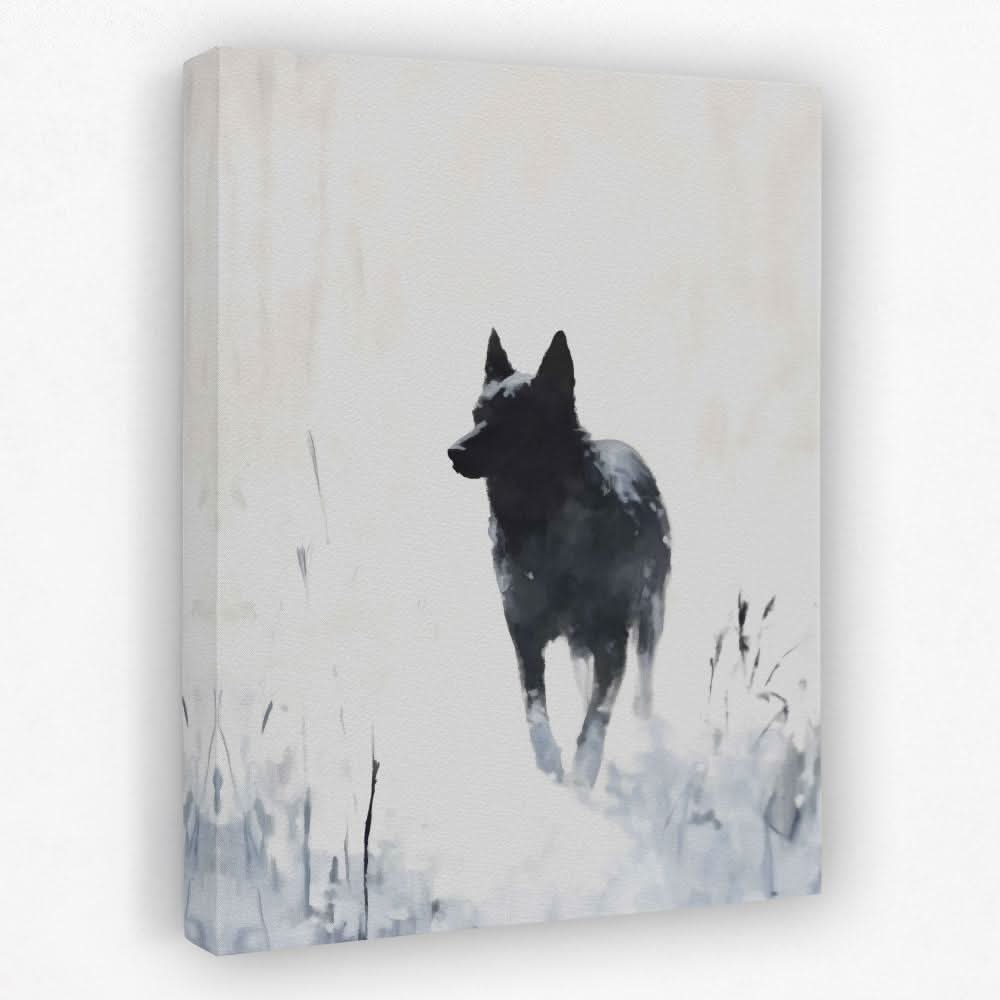 Winter Watcher - Animals Canvas Wall Art