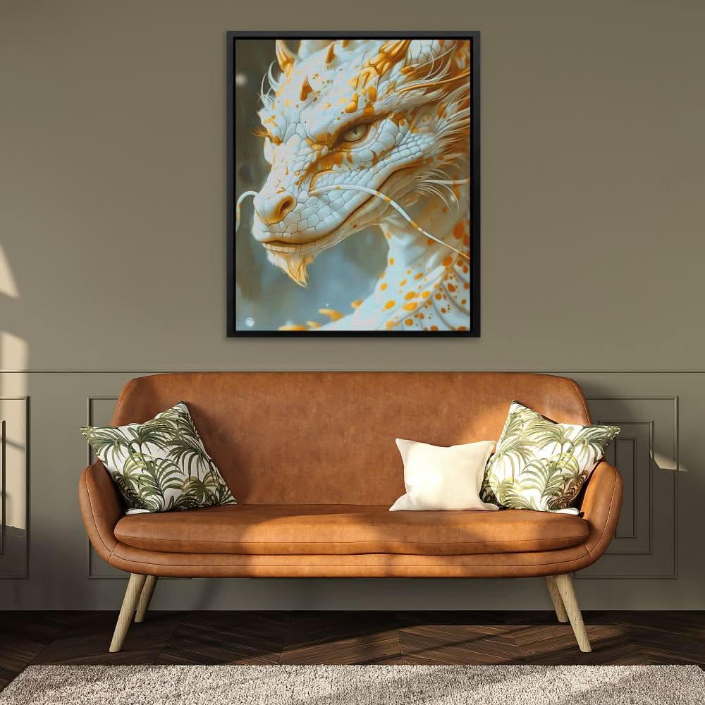 Wise Dragon - Gold Wall Art