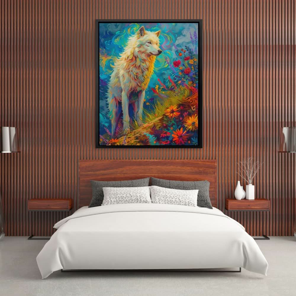 Wolf Alpha - Landscapes Wall Art in Black Frame