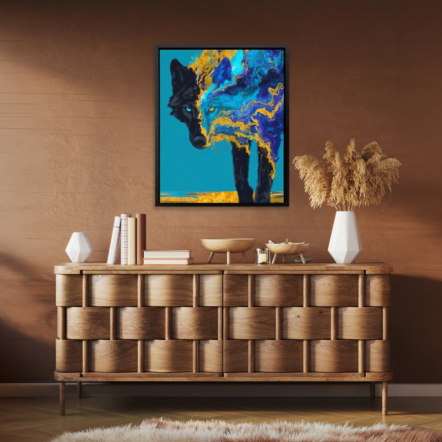 Wolf Elemental Drift - Luxury Wall Art