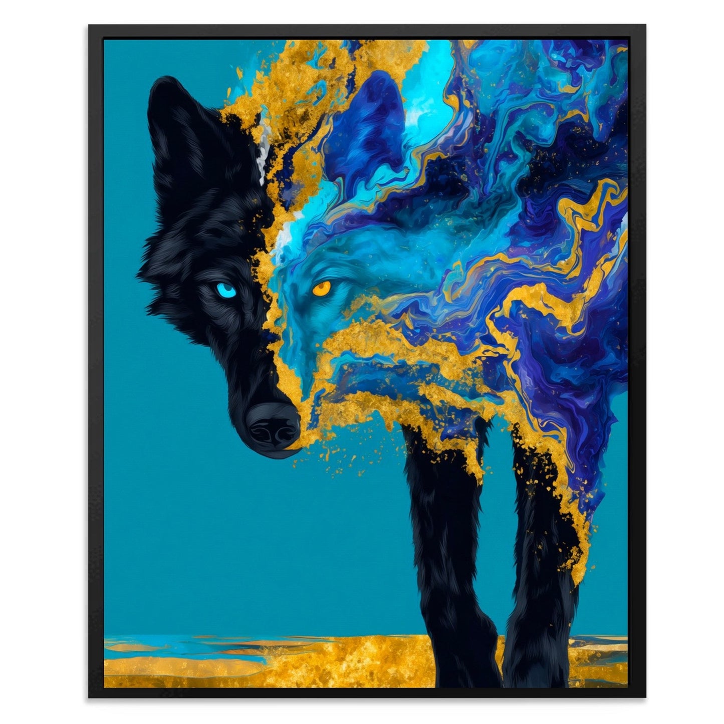 Wolf Elemental Drift - Luxury Wall Art