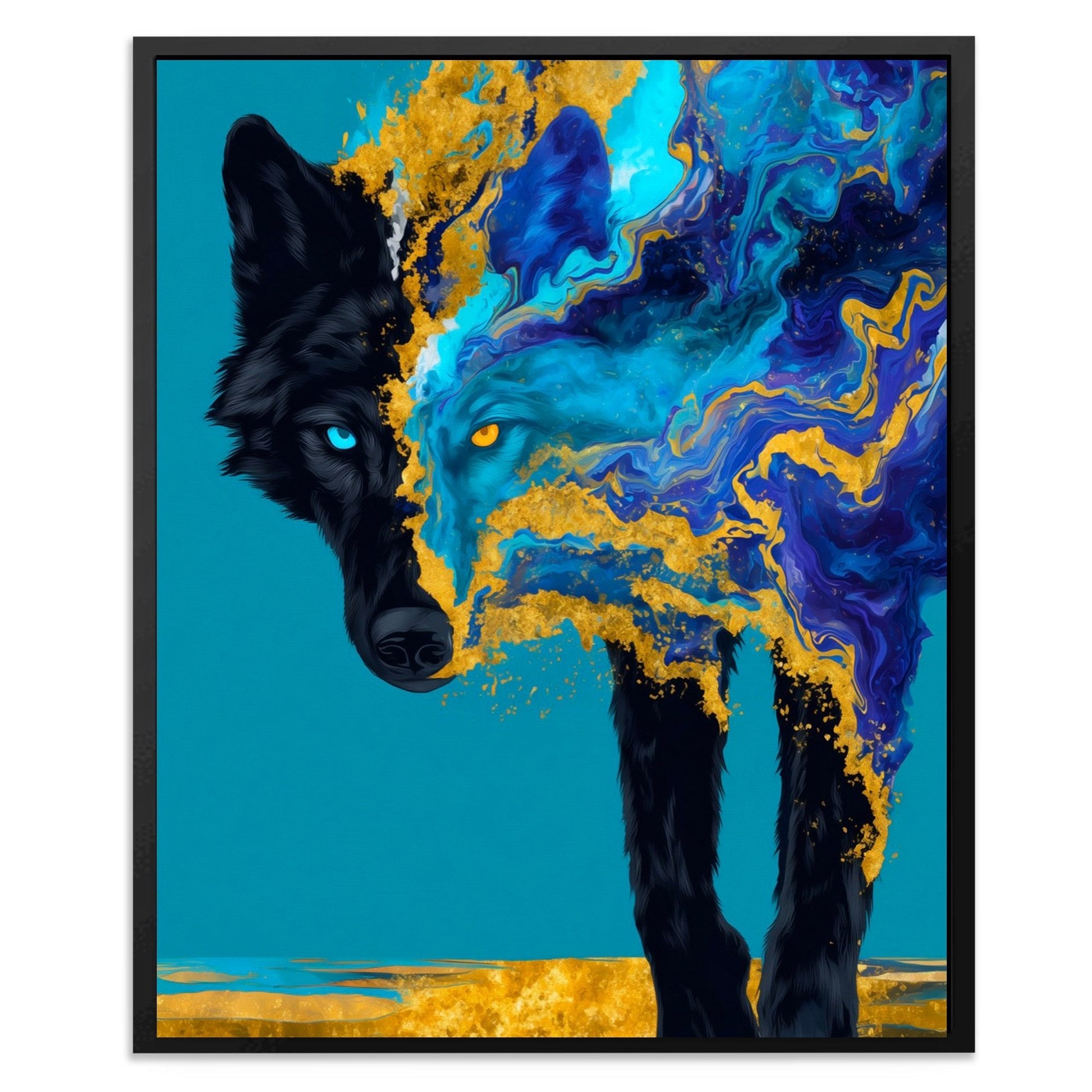 Wolf Elemental Drift - Luxury Wall Art