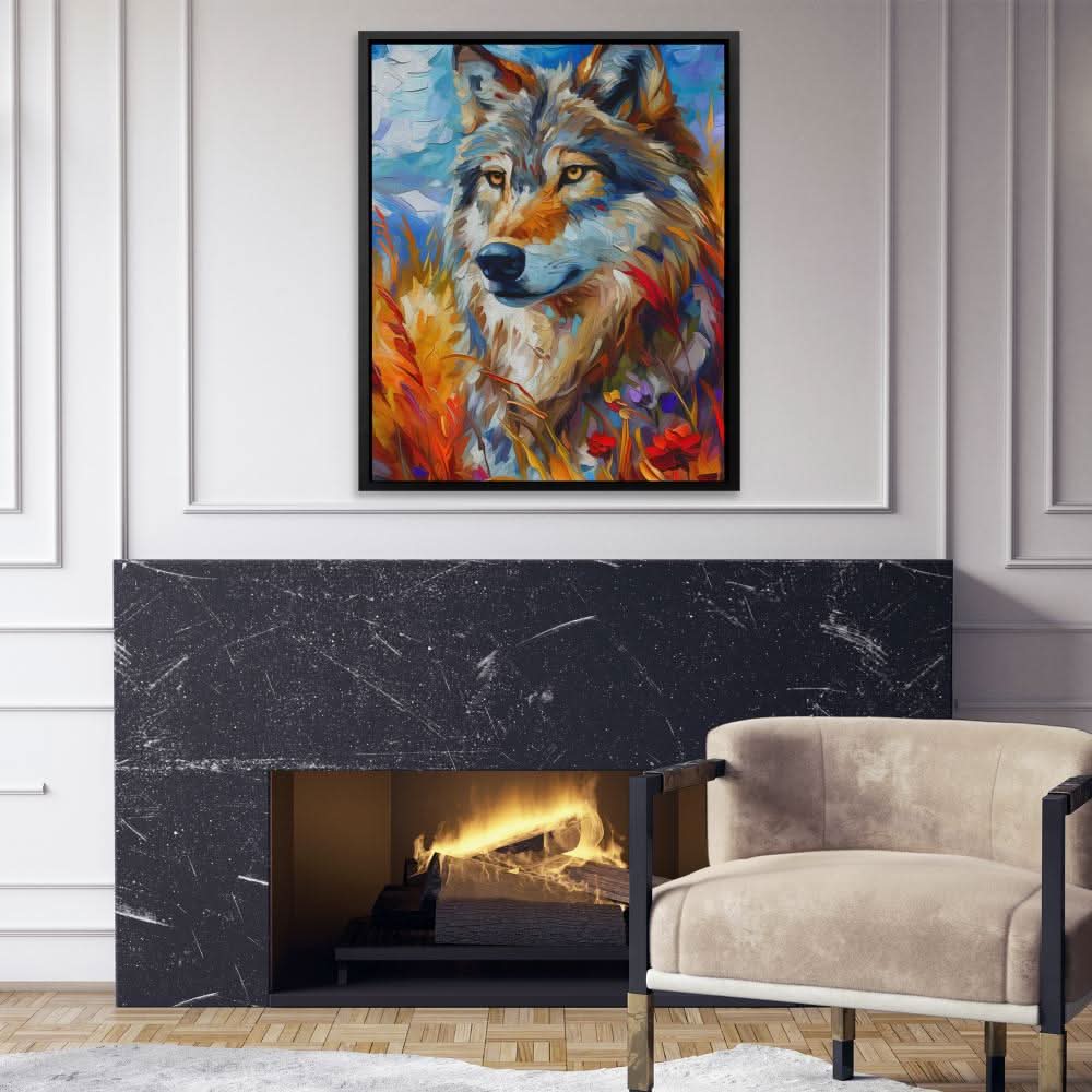 Wolf Field - Animals Art for Bedroom