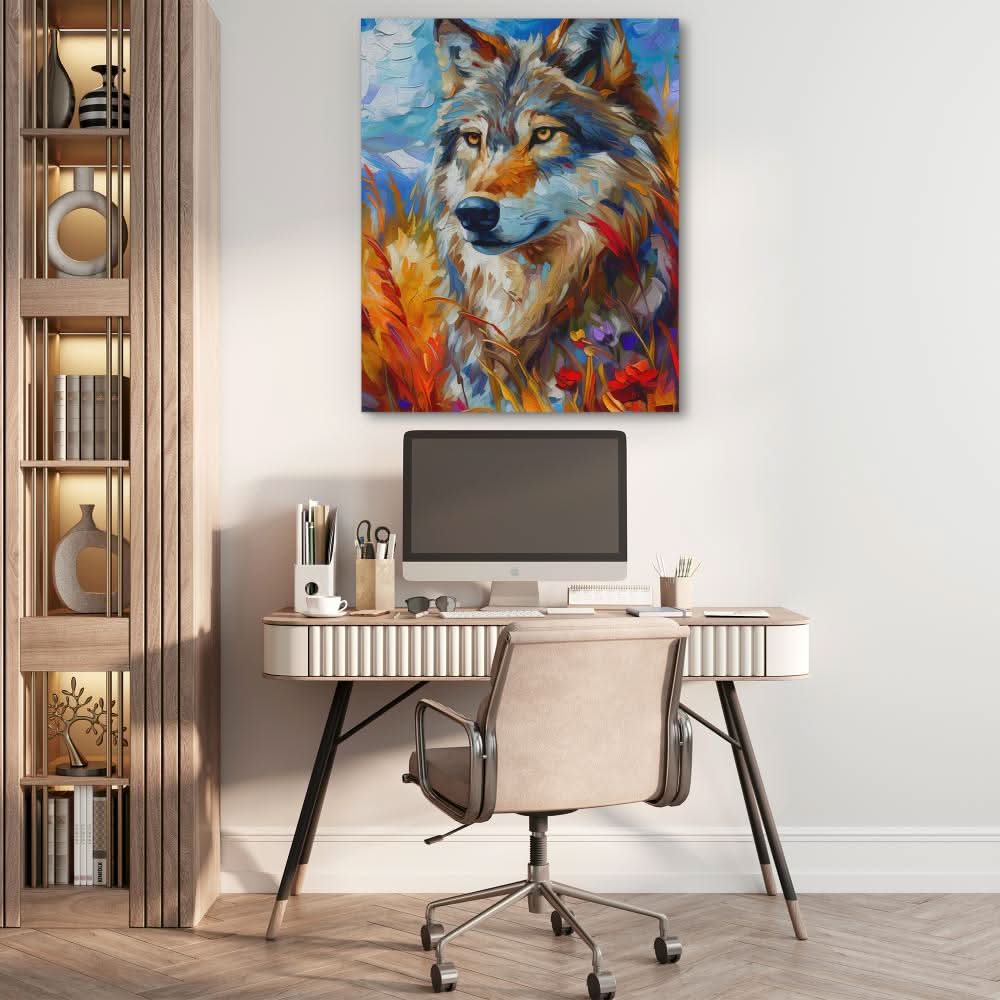 Wolf Field - Large Abstract Canvas Print