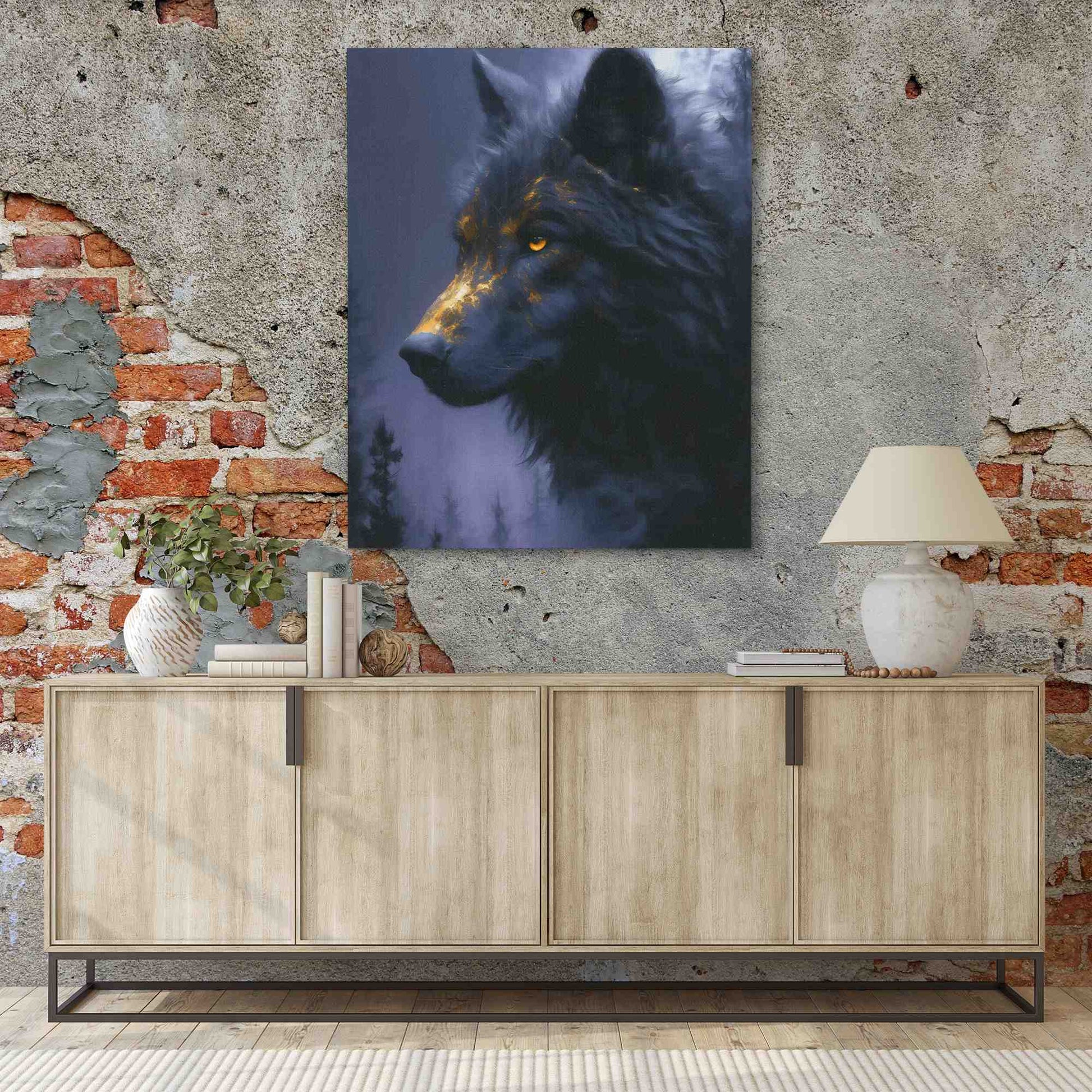 Wolf in Fog - Luxury Wall Art