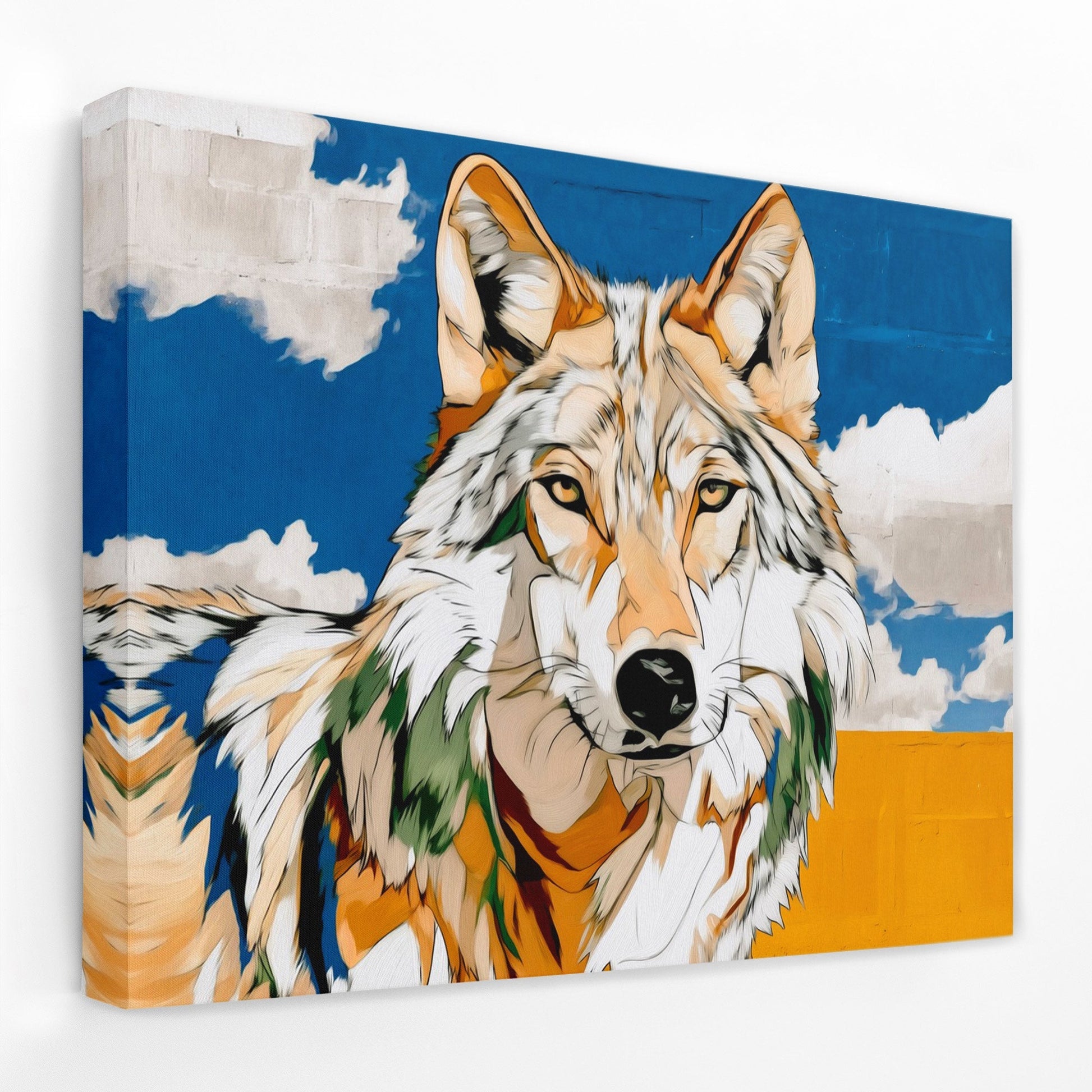 Wolf Through Copper Light - Luxury Wall Art