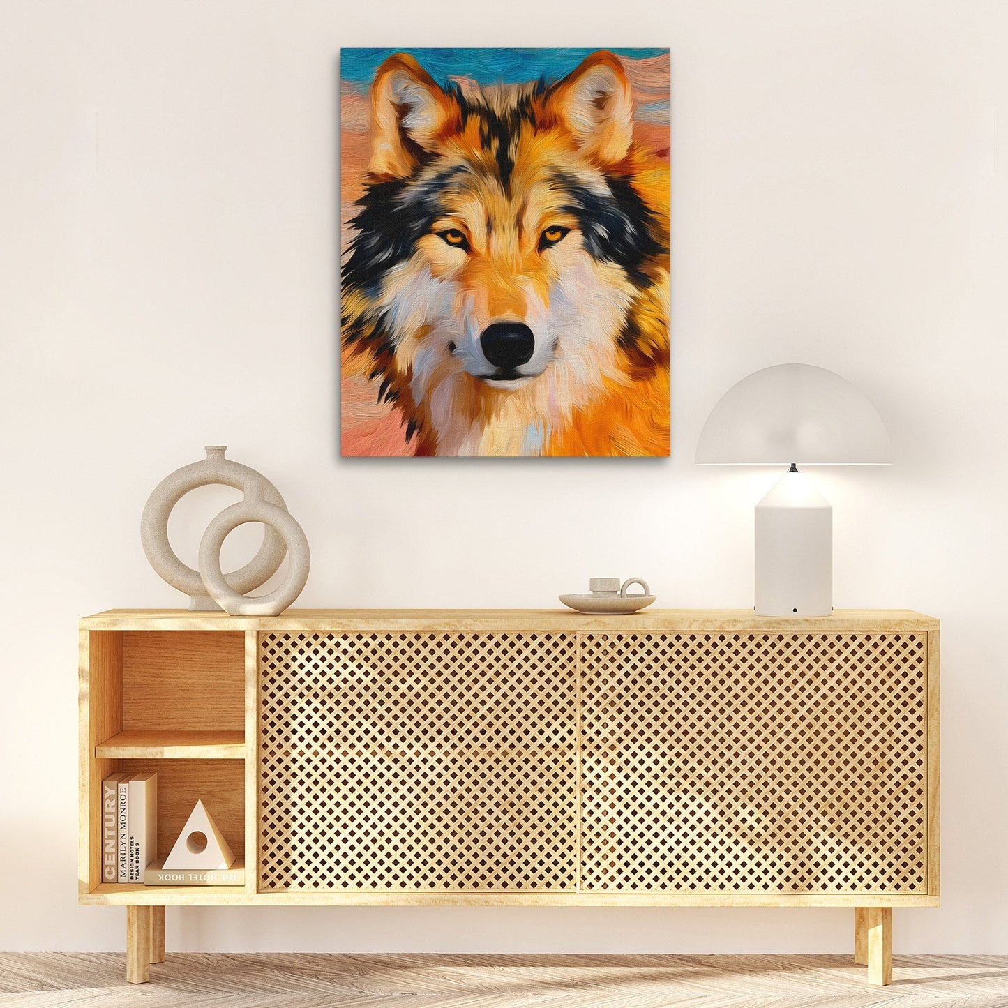 Wolf Windswept Flame - Luxury Wall Art