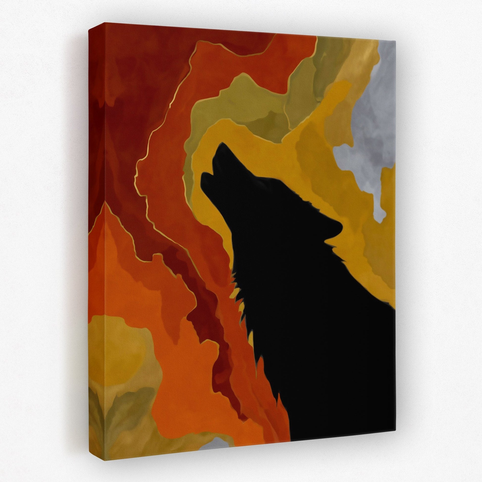 Wolf's Copper Call - Luxury Wall Art