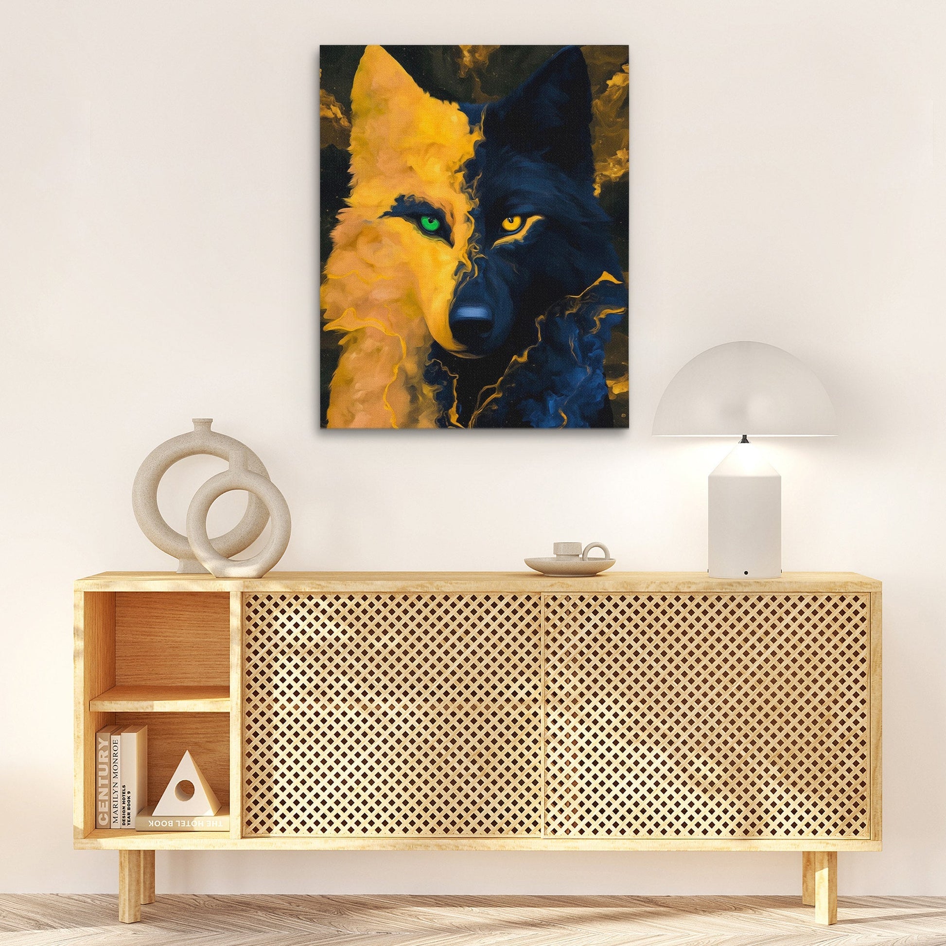 Wolf's Dual Soul - Luxury Wall Art