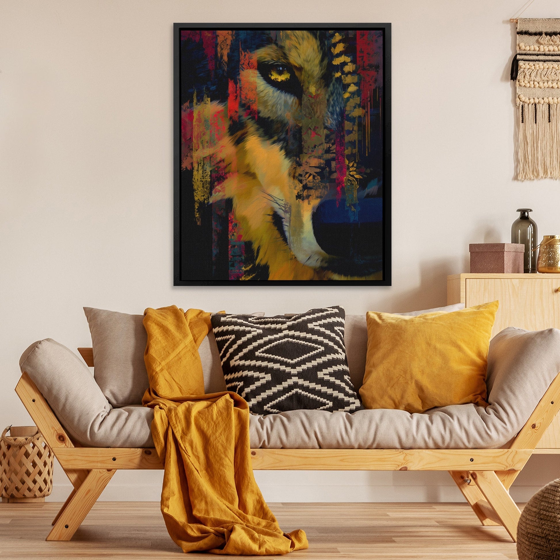Wolf's Electric Storm - Luxury Wall Art