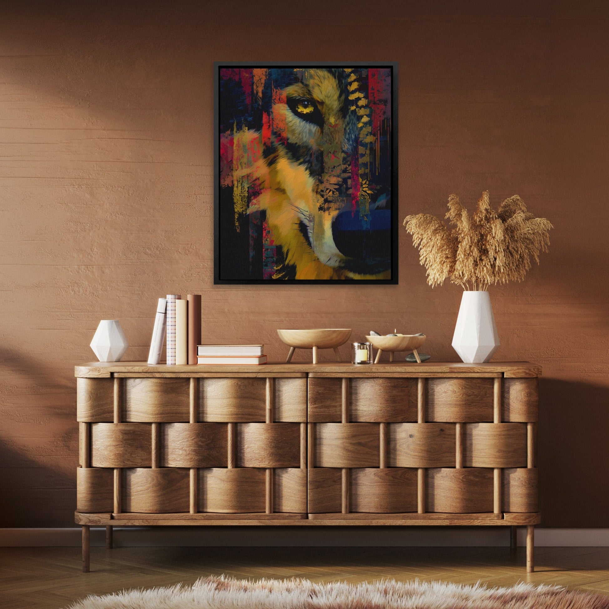 Wolf's Electric Storm - Luxury Wall Art