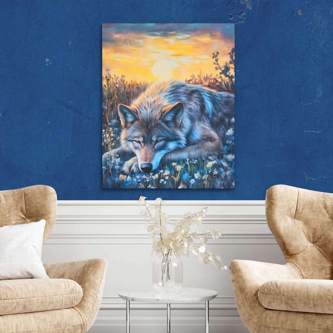 Wolf’s Golden Hour - Large Canvas Print