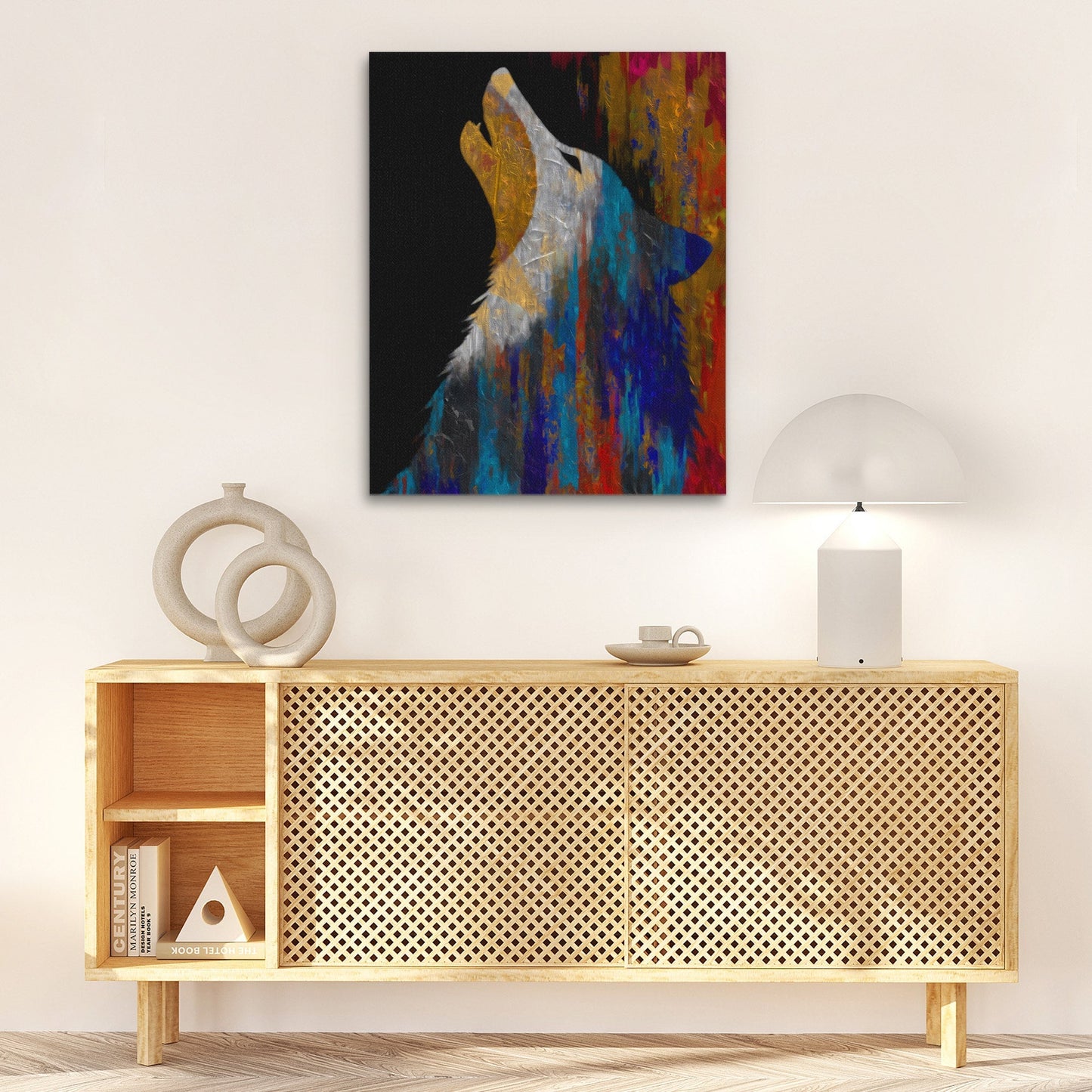 Wolf's Teal Howl - Luxury Wall Art