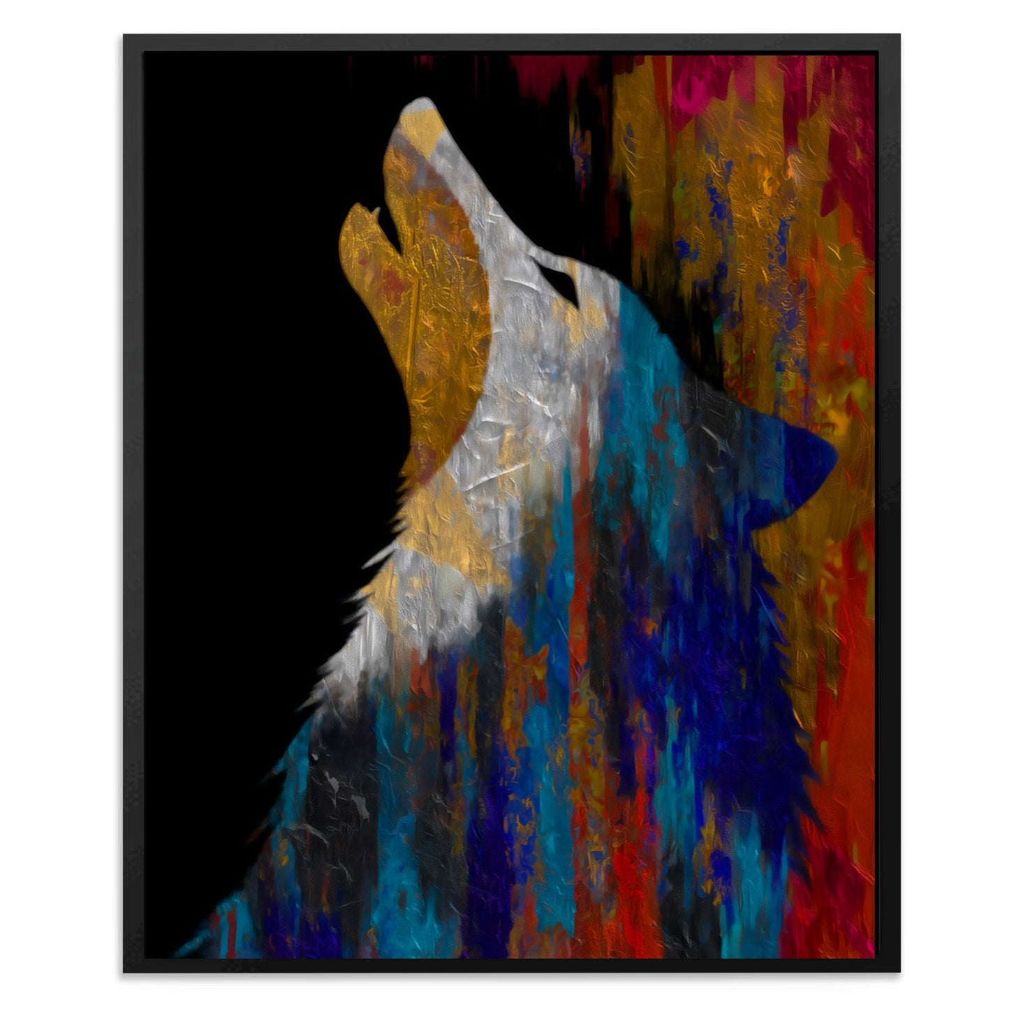 Wolf's Teal Howl - Luxury Wall Art
