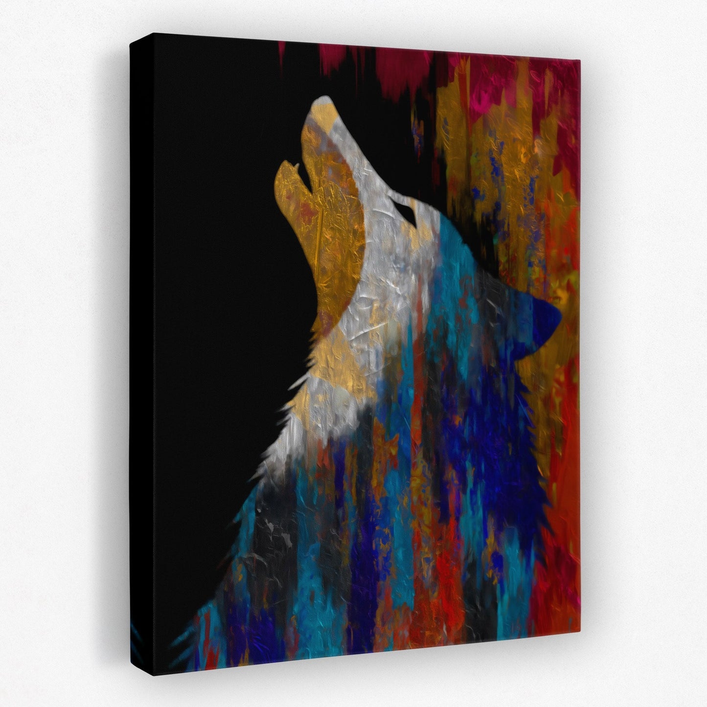 Wolf's Teal Howl - Luxury Wall Art