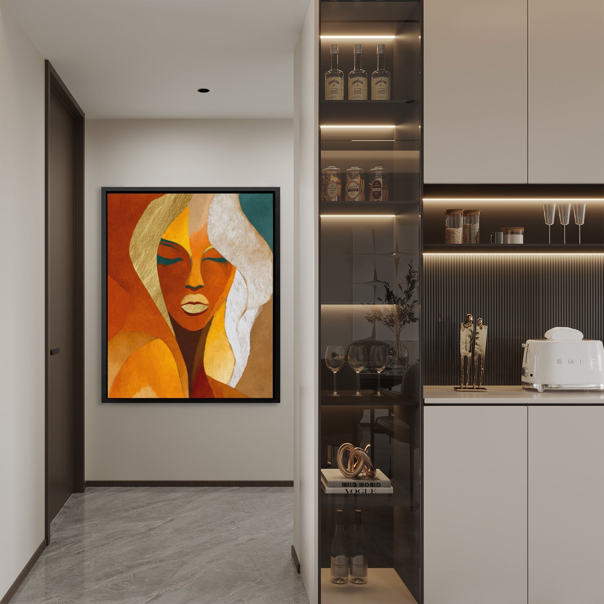 Woman in Copper - Luxury Wall Art