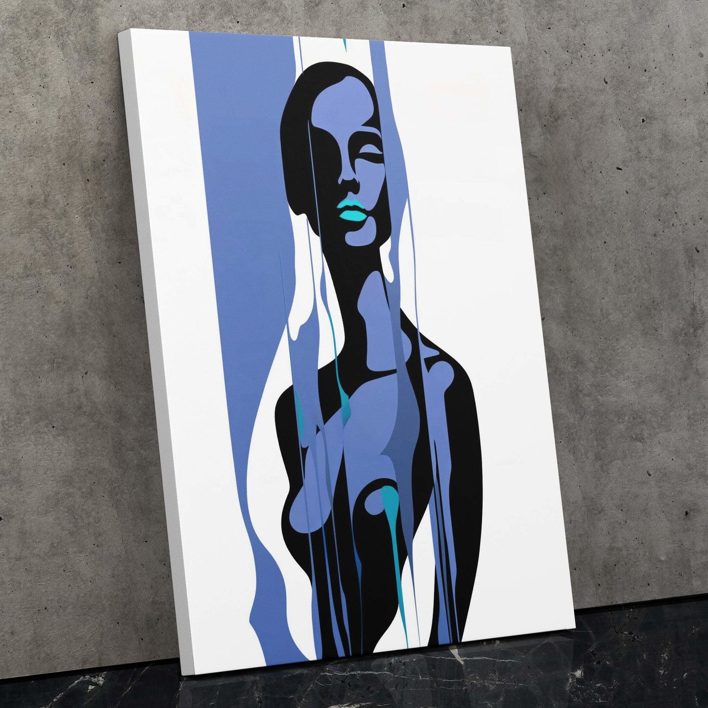 Woman's Blue Form - Luxury Wall Art