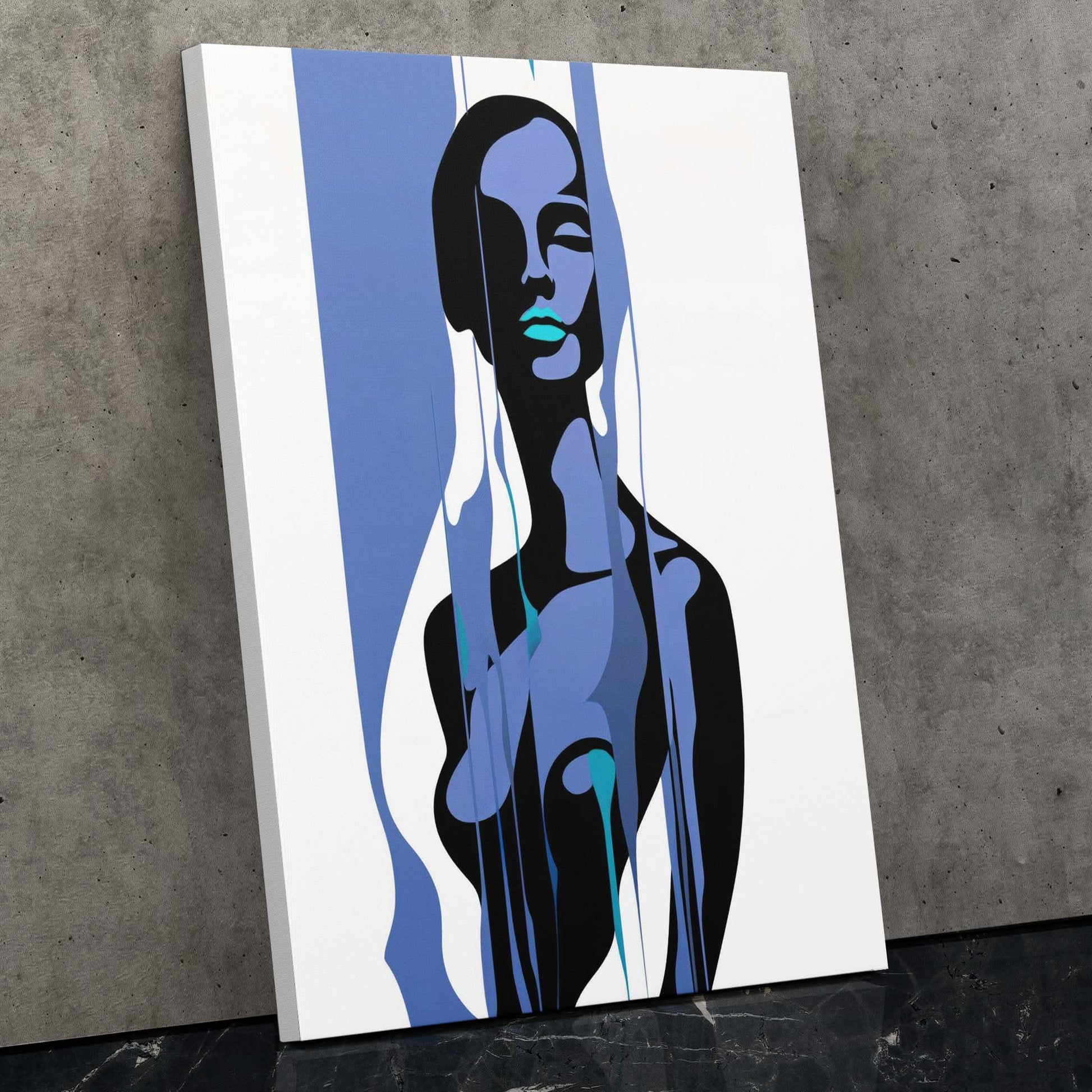 Woman's Blue Form - Luxury Wall Art