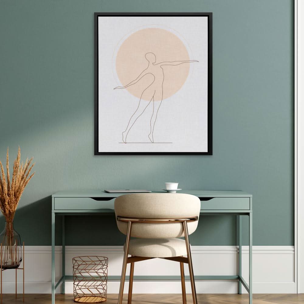Yoga Ascension - Beige Wall Art for Living Room