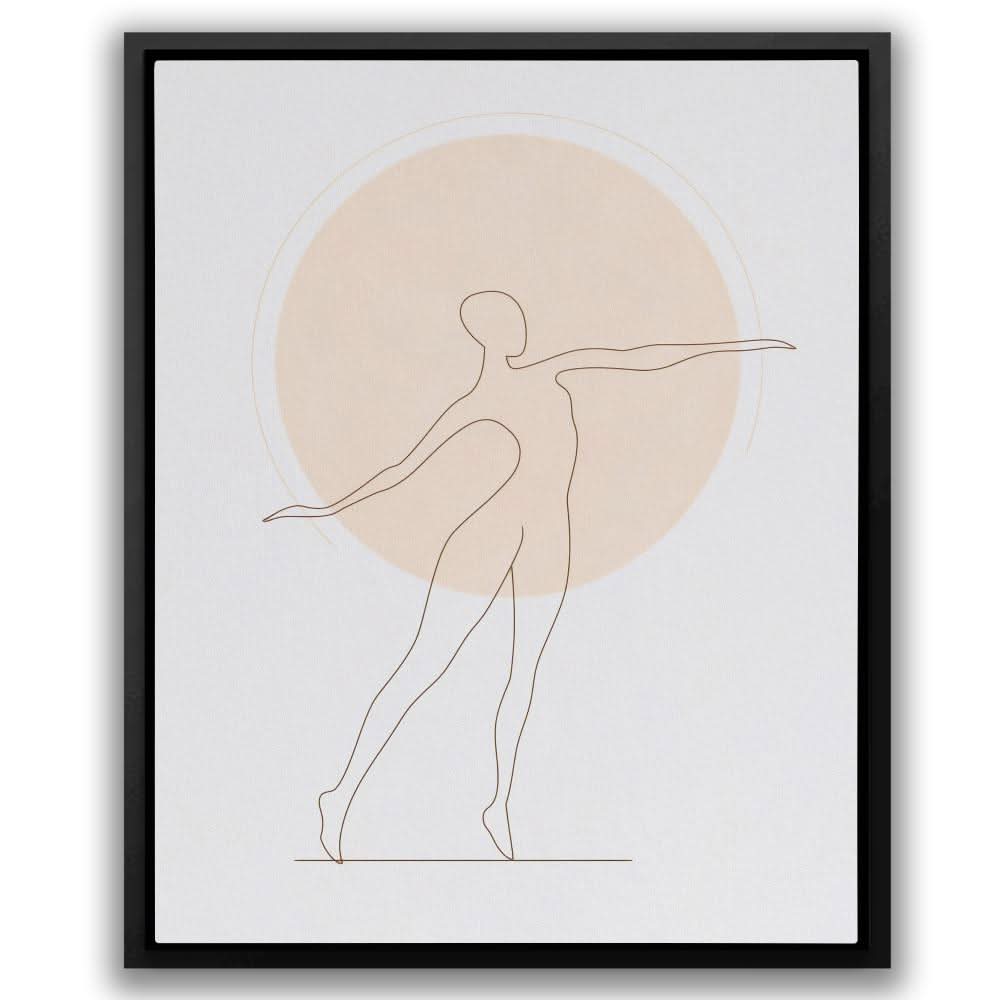 Yoga Ascension - Figurative White Canvas Wall Art
