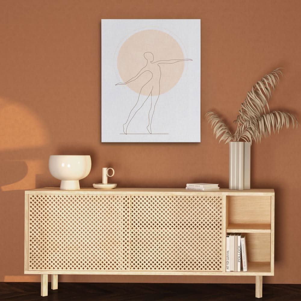 Yoga Ascension - Contemporary Wall Art in Black Frame