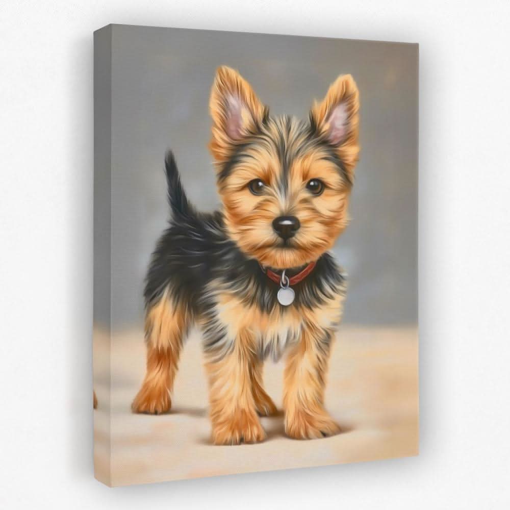 Yorkshire Terrier Portrait - Dog Canvas Wall Art