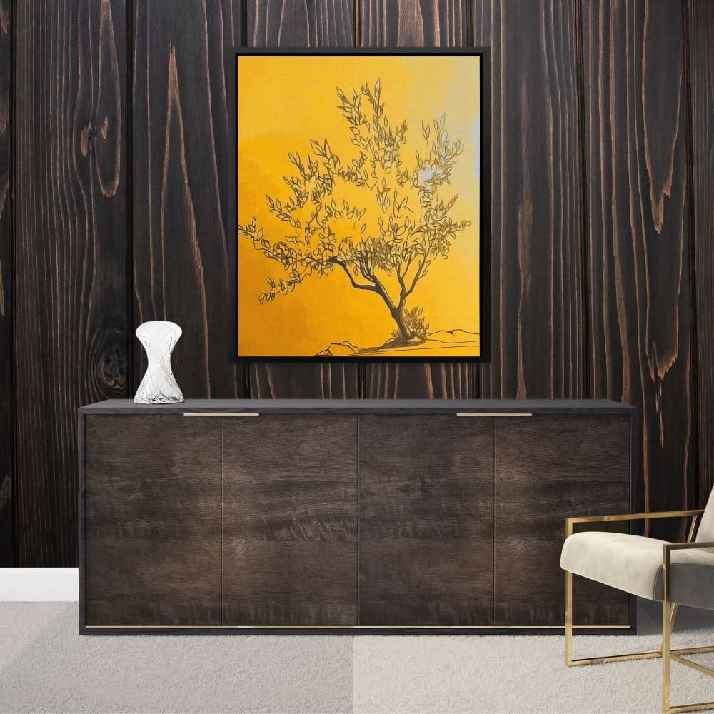 Zen Gold Tree - Gold Spiritual Canvas Print