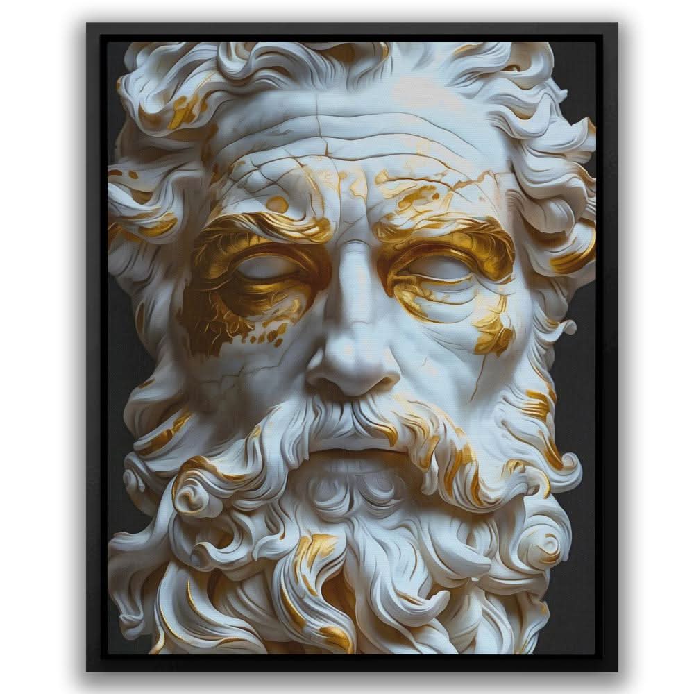 Zeus Bust - Large Canvas Print