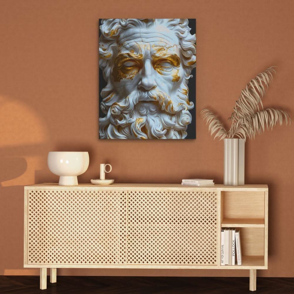 Zeus Bust - Gold God Canvas Print